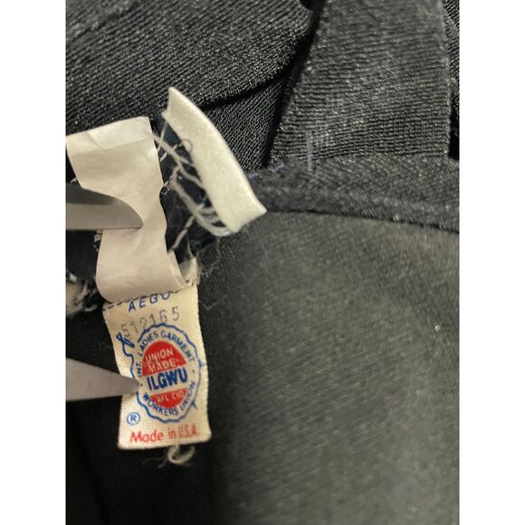 Pantages Black Studded Midi Dress Size 14 Made in USA ILGWU Vintage - Picture 5 of 7